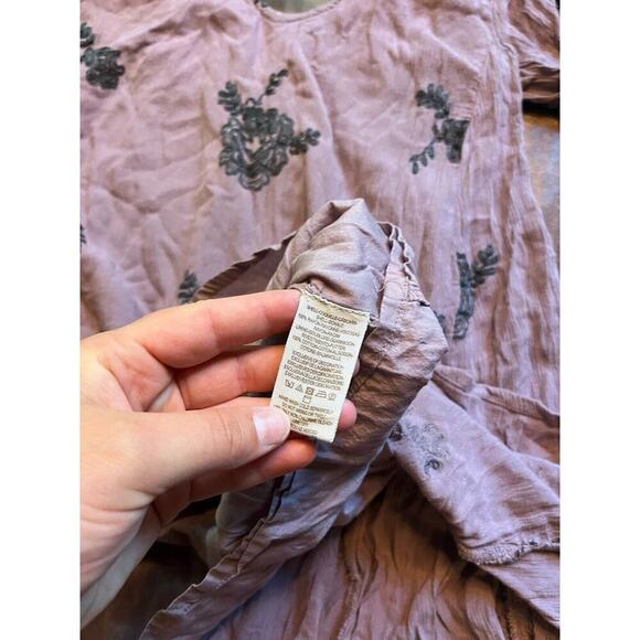 Free People S Long Sleeve Emma Austin Dress Floral Embroidered Boho - Picture 6 of 7